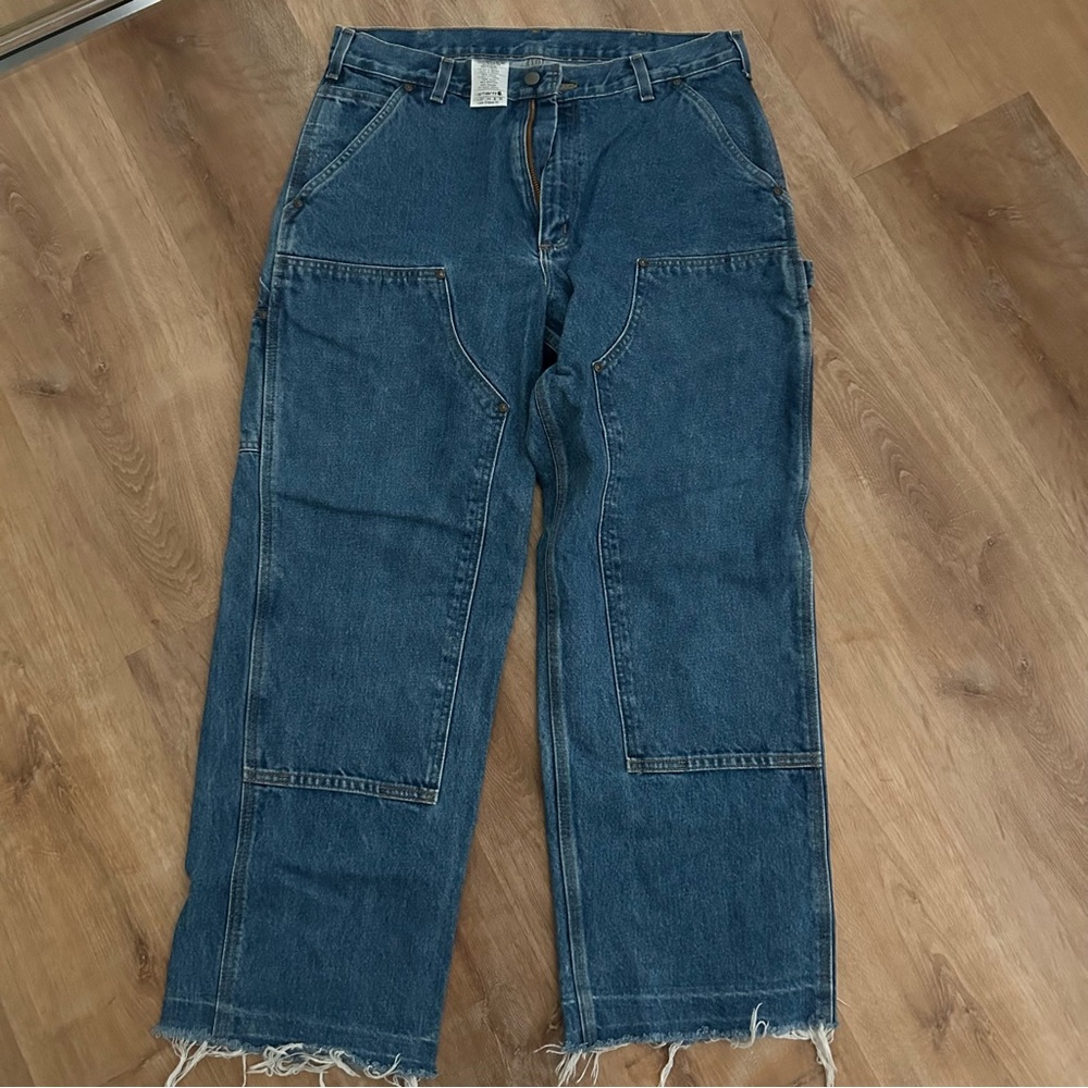 Carhartt Double Knee Blue Jeans 34x30